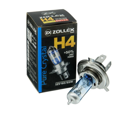  Автолампа Zollex H4 12V 60/55W Pure crystal (2860724) 