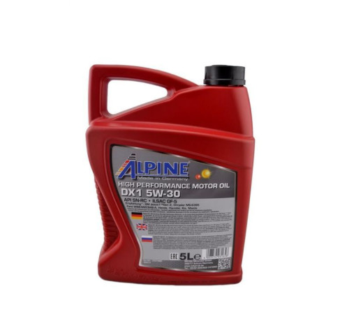 Моторное масло Alpine 5W-30 DX1 5л (1665-5)