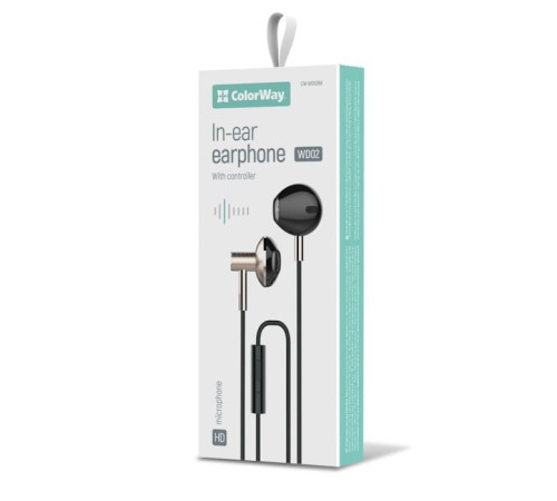 Наушники ColorWay Slim 3.5 mm Wired Earphone Blast 2 Black (CW-WD02BK)