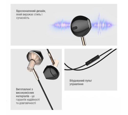 Наушники ColorWay Slim 3.5 mm Wired Earphone Blast 2 Black (CW-WD02BK)