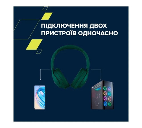 Наушники Canyon OnRiff 10 ANC Bluetooth Green (CNS-CBTHS10GN)