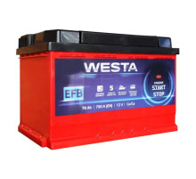 Аккумулятор автомобильный Westa 6CT-78 А RED EFB
