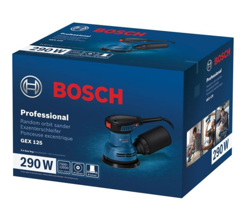 Шлифовальная машина Bosch GEX 125-1 AE 250Вт, 125 мм, 7500-12000об/мин (0.601.3A8.020)