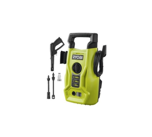 Мойка высокого давления Ryobi RY100PWA, 1400Вт, 100Бар, 390л/час, шланг 5м, 5.6кг (5133005363)