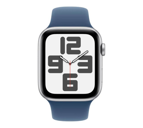 Смарт-часы Apple Watch SE 2024 GPS 44mm Silver Aluminium Case with Denim Sport Band - S/M (MXEQ3QH/A)