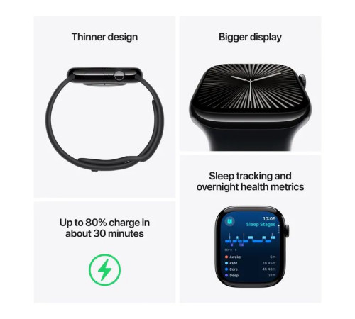 Смарт-часы Apple Watch Series 10 GPS 46mm Silver Aluminium Case with Blue Cloud Sport Loop (MWWN3QH/A)