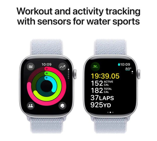 Смарт-часы Apple Watch Series 10 GPS 46mm Silver Aluminium Case with Blue Cloud Sport Loop (MWWN3QH/A)