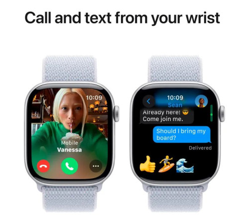 Смарт-часы Apple Watch Series 10 GPS 46mm Silver Aluminium Case with Blue Cloud Sport Loop (MWWN3QH/A)