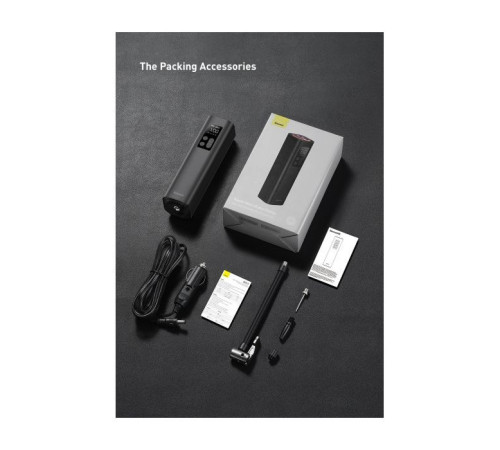 Автомобильный компрессор Baseus Super Mini Inflator Pump Black (CRCQ000001)