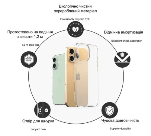 Чехол для мобильного телефона Drobak Acrylic Case для Apple iPhone 14 (949413)