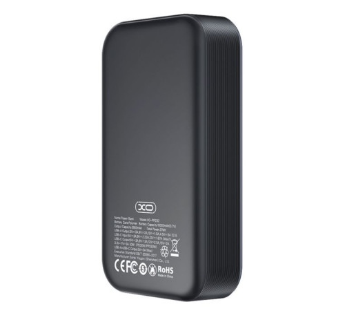 Батарея универсальная XO 10000mAh, PD/30W, QC/22.5W, PPS/33W, black (PR232_Black)