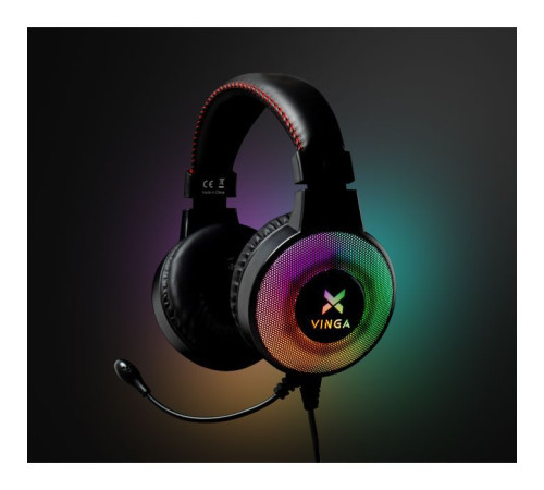 Наушники Vinga HSCU-100 Gaming LED Black (HSCU-100)
