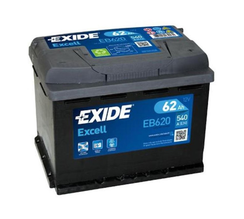Аккумулятор автомобильный EXIDE EXCELL 62A (EB620)