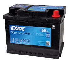 Аккумулятор автомобильный EXIDE START-STOP AGM 60A (EK600)