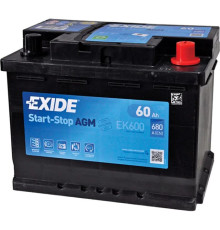 Аккумулятор автомобильный EXIDE START-STOP AGM 60A (EK600)