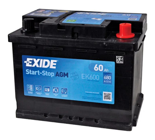 Аккумулятор автомобильный EXIDE START-STOP AGM 60A (EK600)