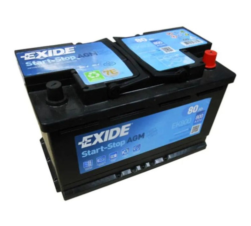 Аккумулятор автомобильный EXIDE START-STOP AGM 80A (EK800)