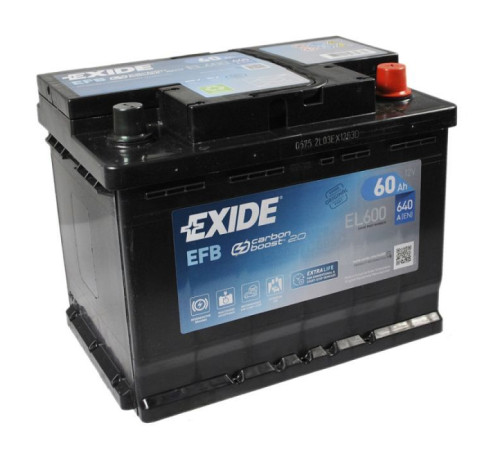 Аккумулятор автомобильный EXIDE START-STOP EFB 60A (EL600)