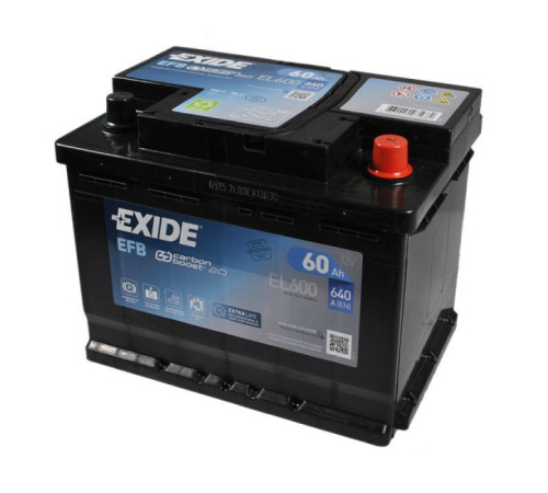 Аккумулятор автомобильный EXIDE START-STOP EFB 60A (EL600)