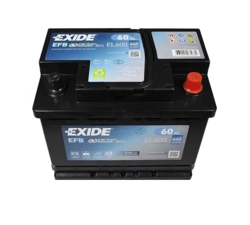 Аккумулятор автомобильный EXIDE START-STOP EFB 60A (EL600)