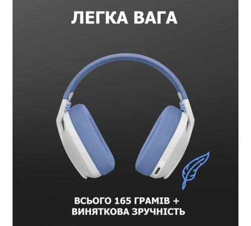 Наушники Logitech G435 Lightspeed Wireless Gaming Headset White (981-001074)