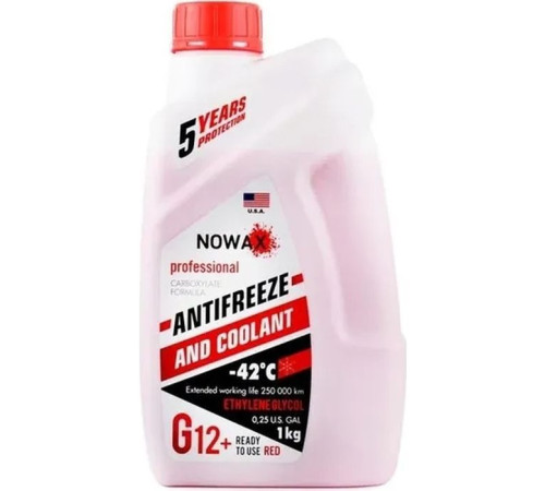  Антифриз NOWAX RED G12 1кг (NX01006) 