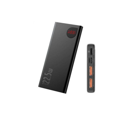Батарея универсальная Baseus Adaman Metal 10000mAh, PD/22.5W, QC/3.0, Lightning (PPAD000001/PPADM10S)