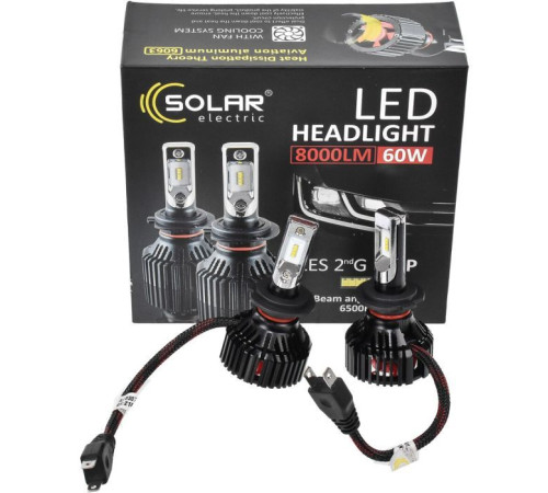  Автолампа SOLAR H7 12/24V 6500K 8000Lm 60W ZES Chip (8307) 