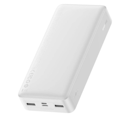 Батарея универсальная Baseus Bipow 20000mAh, 15W, USB-C/3A, 2*USB-A/3A(max.), +cable, white (PPBD050102)