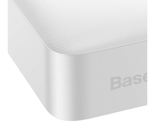 Батарея универсальная Baseus Bipow 20000mAh, 15W, USB-C/3A, 2*USB-A/3A(max.), +cable, white (PPBD050102)