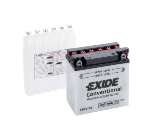 Аккумулятор автомобильный EXIDE CONVENTIONAL 9Ah Ев (-/+) (85EN) (12N9-3B)