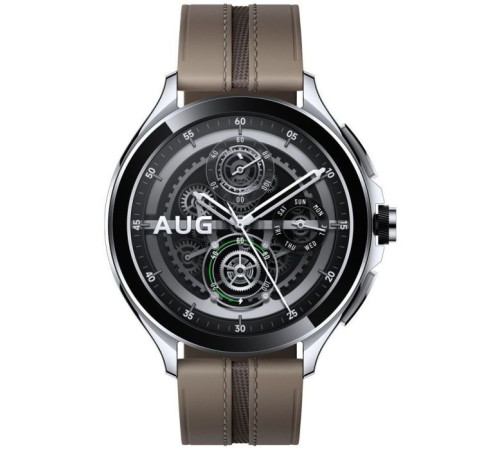 Смарт-часы Xiaomi Watch 2 Pro Bluetooth Silver Case with Brown Leather Strap (1006733)