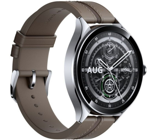 Смарт-часы Xiaomi Watch 2 Pro Bluetooth Silver Case with Brown Leather Strap (1006733)
