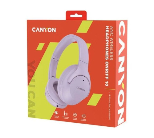 Наушники Canyon OnRiff 10 ANC Bluetooth Purple (CNS-CBTHS10PU)