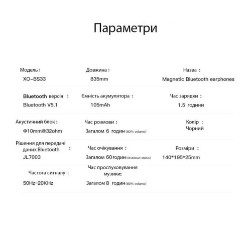 Наушники XO BS33 Sport Black (XO-BS33-BK)