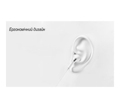 Наушники Denmen HF DR06 3.5mm 1.2м White (DE-DR06-WH)