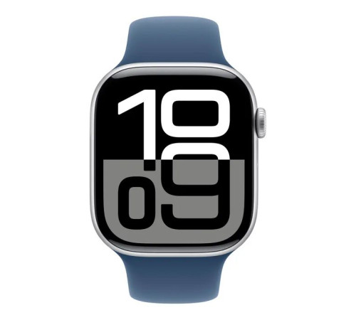 Смарт-часы Apple Watch Series 10 GPS 46mm Silver Aluminium Case with Denim Sport Band - S/M (MWWL3QH/A)