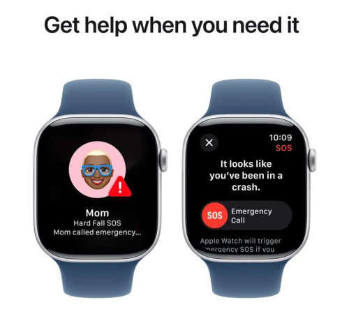 Смарт-часы Apple Watch Series 10 GPS 46mm Silver Aluminium Case with Denim Sport Band - S/M (MWWL3QH/A)