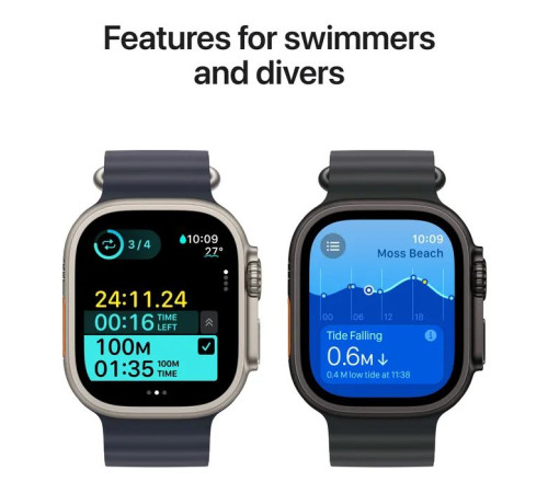 Смарт-часы Apple Watch Ultra 2 2024 GPS + Cellular 49mm Black Titanium Case with Dark Green Alpine Loop - Medium (MX4R3UL/A)