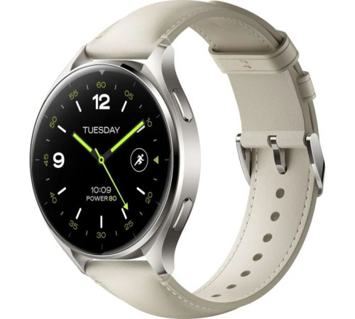 Смарт-часы Xiaomi Watch 2 Titan BHR9306GL Gray Case White Leather Strap (1093970)