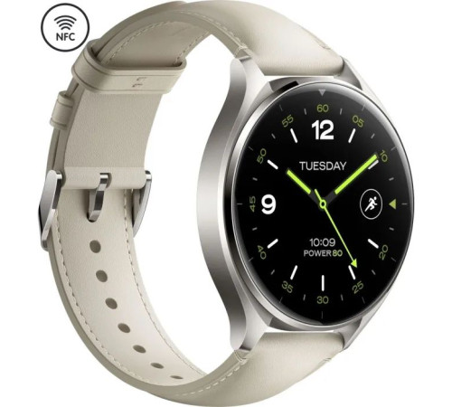 Смарт-часы Xiaomi Watch 2 Titan BHR9306GL Gray Case White Leather Strap (1093970)