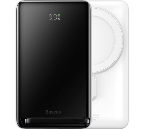 Батарея универсальная Baseus Magnetic Bracket 10000mAh 20W, White (PPCXZ10) (PPCX000002)