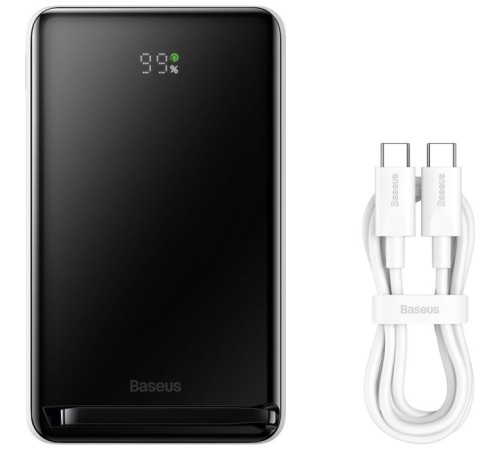 Батарея универсальная Baseus Magnetic Bracket 10000mAh 20W, White (PPCXZ10) (PPCX000002)