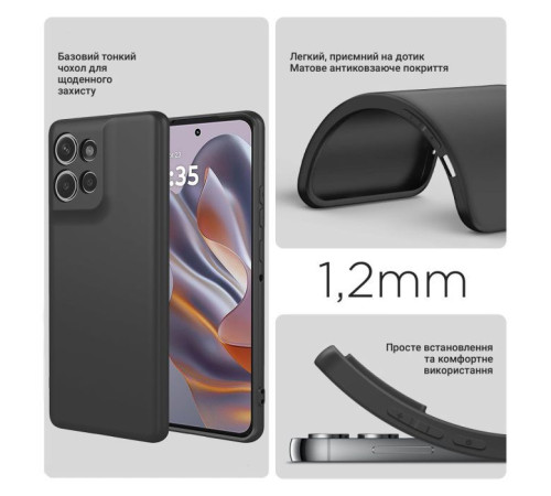 Чехол для мобильного телефона BeCover Motorola Moto G75 Black (712752)