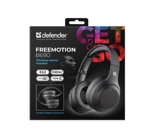Наушники Defender FreeMotion B690 Bluetooth Black (63690)