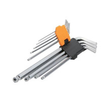 Набор инструментов Tolsen удлиненных закругленных шестигранных ключей 9 шт 1.5-10 мм (20054)