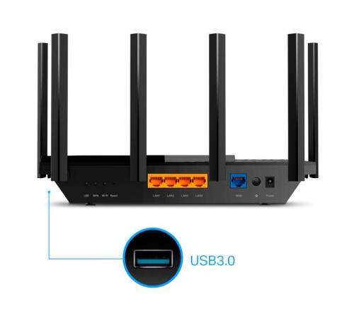  Маршрутизатор TP-Link ARCHER AX73 AX5400 4xGE LAN 1xGE WAN USB 3.0 MU-MIMO OFDMA (ARCHER-AX73) 