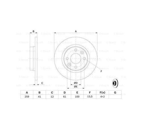 Тормозной диск Bosch 0 986 479 164