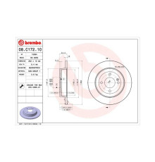 Гальмівний диск Brembo 08.C172.10