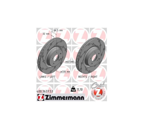 Тормозной диск ZIMMERMANN 400.3637.53